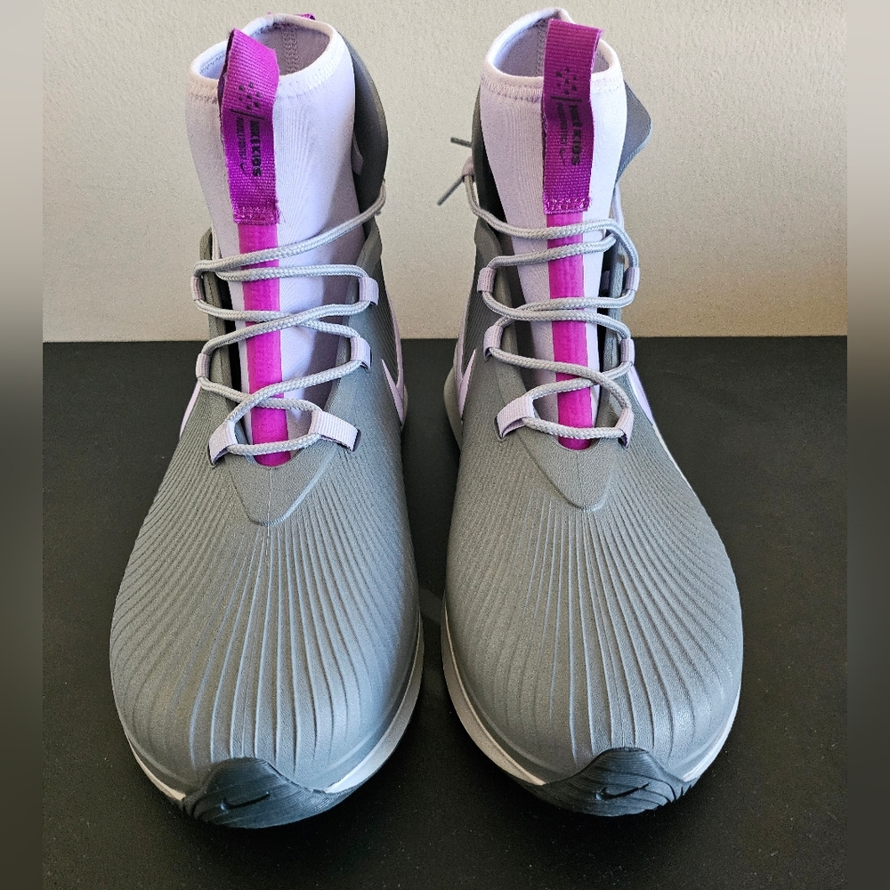 Nike Gray and Purple Kids Athletic Shoe Boots